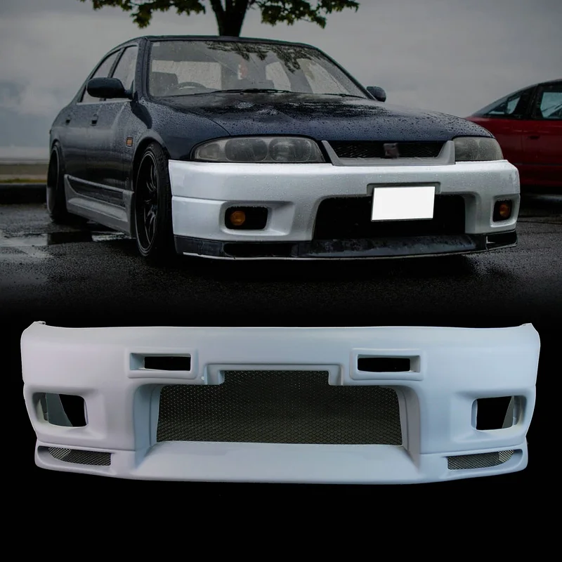 R Style For 95-98 Skyline R33 2Dr GTS Front Bumper, Drift Exterior Body kit Cover