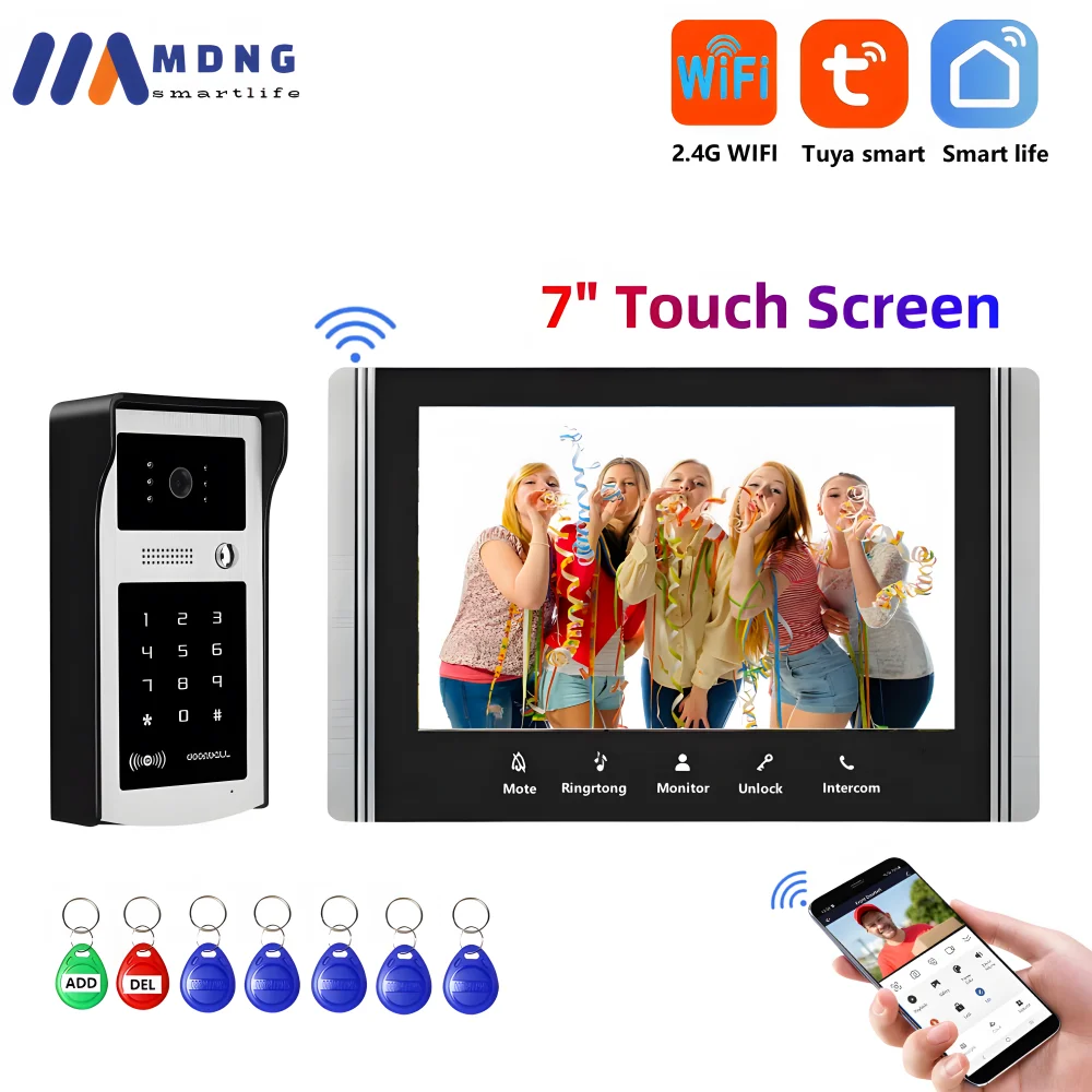 Tuya Smart WIFI Video Intercom In Private House Interphone Doorbell Camera Outdoor Security Protecting Intercoms System for Home