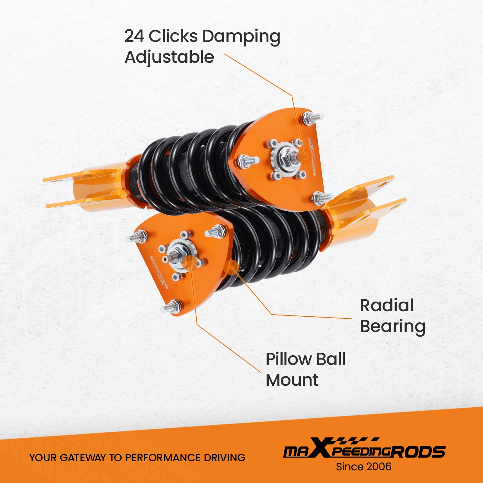 Coilovers Suspension 24 Way Damper Shocks Absorbers For Scion XB 2004-2006