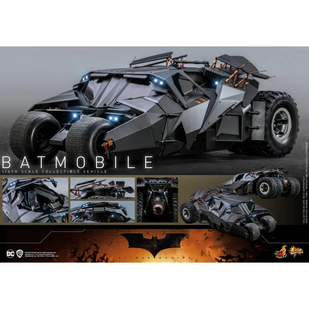 In Stock HOTTOYS MMS596 BATMOBILE Batman Begins Movie Model Collection Art Toy Gift