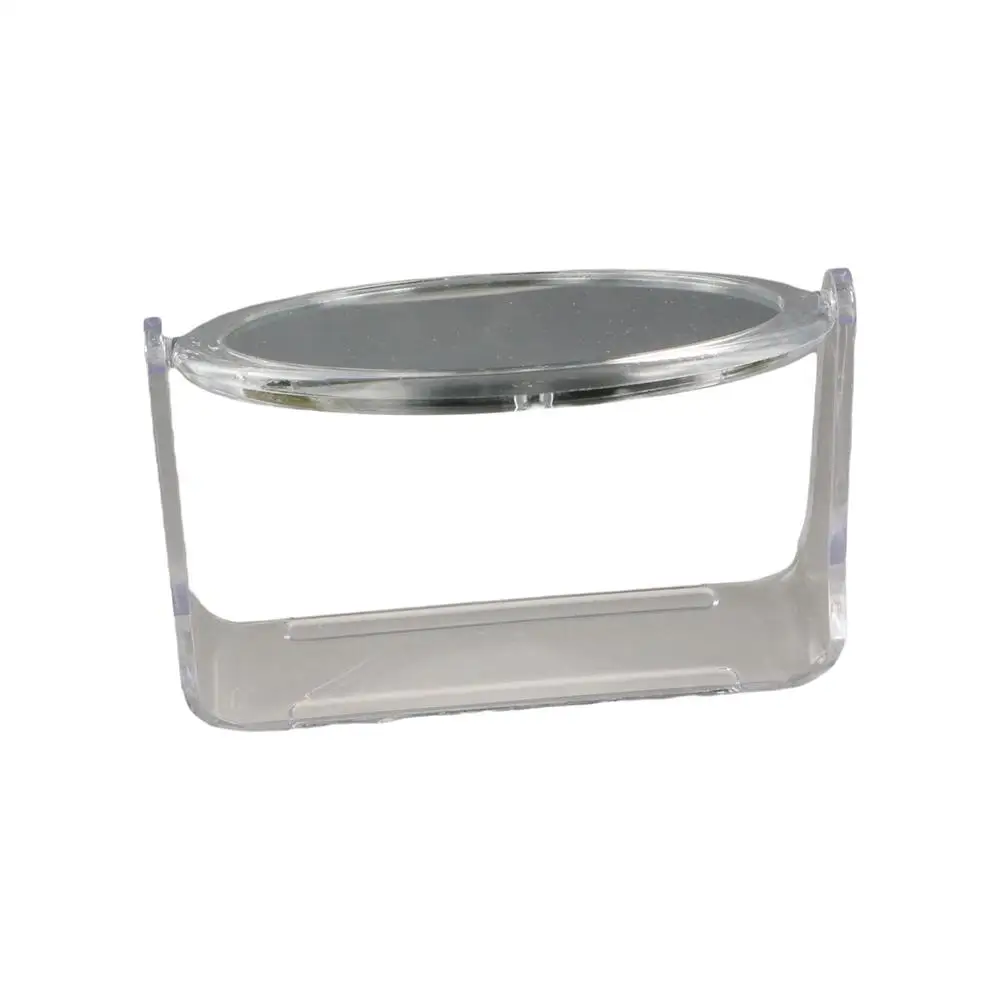 Specchio ingranditore 5x bifacciale 360 °   Specchio cosmetico da tavolo rotante con supporto Specchio per trucco da tavolo trasparente in acrilico