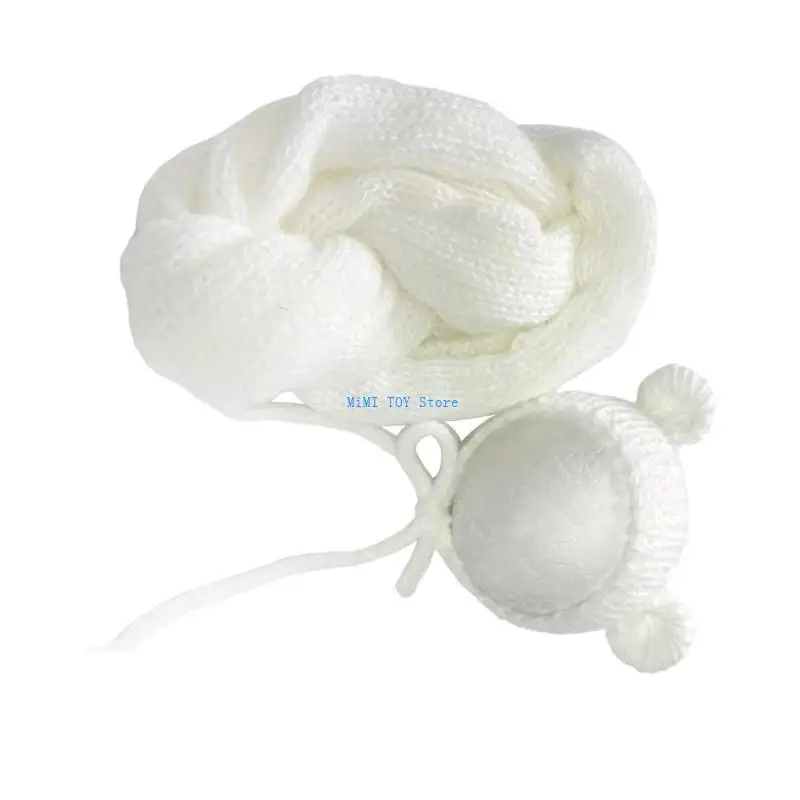 

24BE Baby Wrap with Hat set Unique Newborns Blanket & Hat for Boy Girls Photography