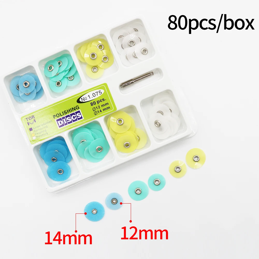 Kit de roue de polissage orthodontique, disque de polissage étendu, outil dentaire, 40 pièces, 80 pièces, 6 pièces, 1kit