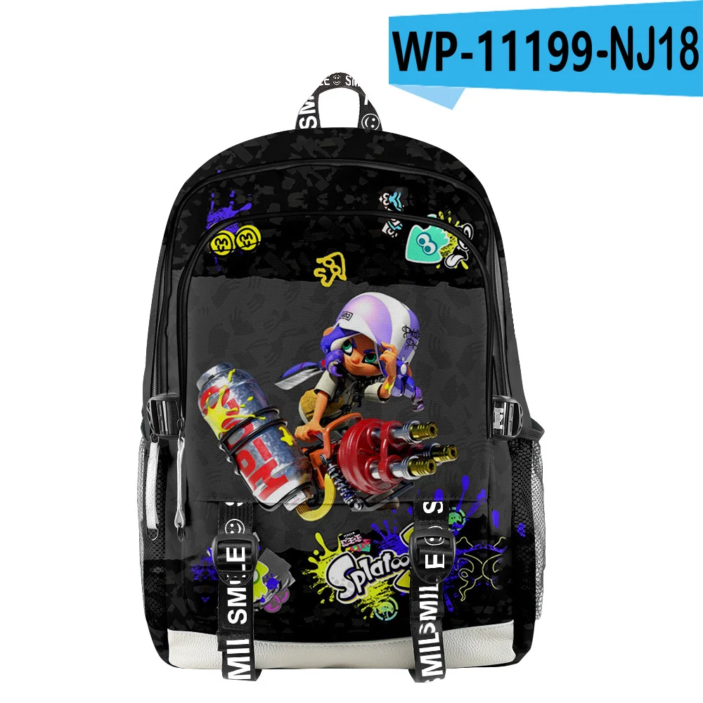 

Harajuku Novelty Cool Splatoon 3 Student School Bags Unisex 3D Printed Oxford Waterproof Notebook multifunction Travel Backpacks