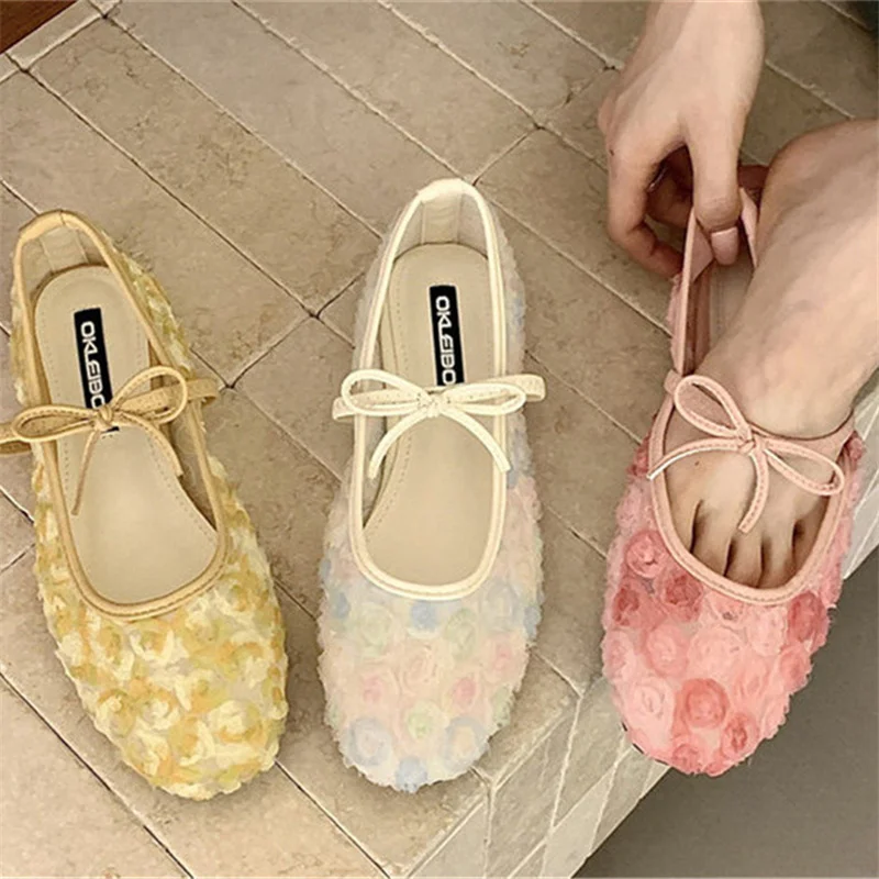 

Bailamos 2026 Women Flats Lace Up Ladies Square Toe Flat Heel Sandals Spring Loafers Shoes Casual Oxford Shoes Female Flat Shoes