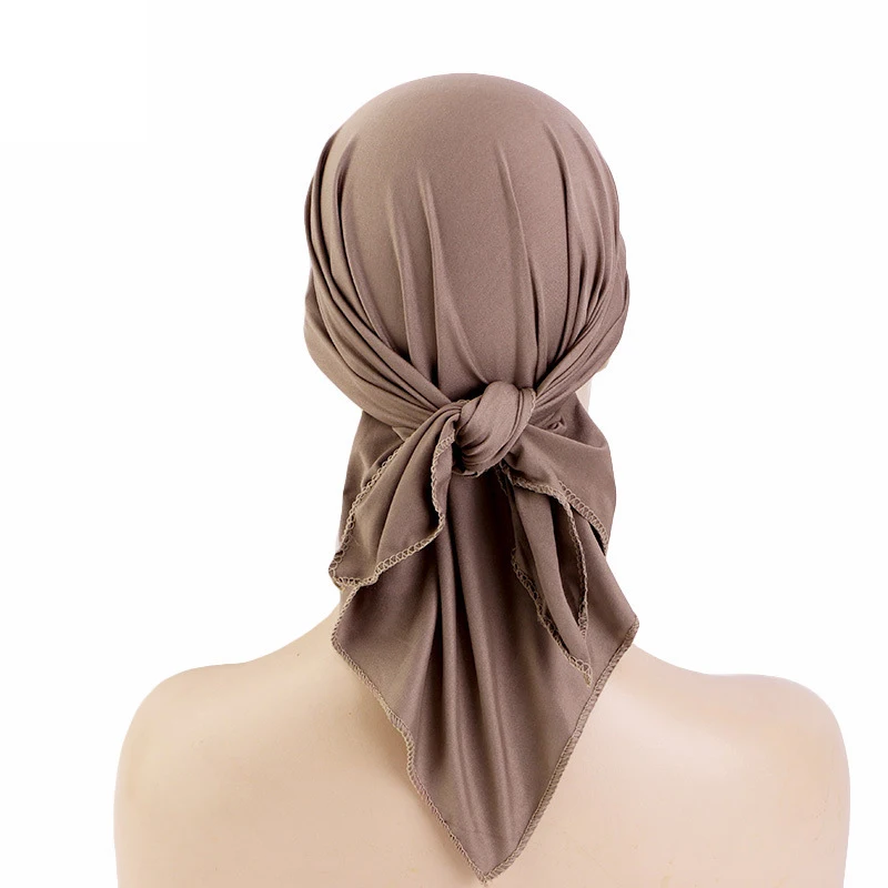 Women Brim Bandana Scarf Cap Sun Visor Pre-Tied Turban Headscarf Head Cover Hair Loss Scarf Head Wrap Outdoor Hat Turbante Mujer