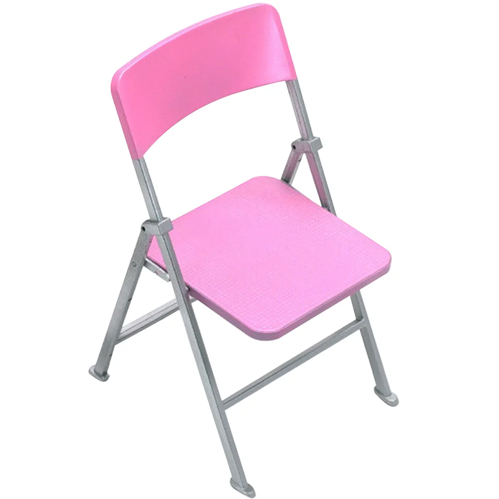 Model Dollhouse Folding Chair Child Home Decorations Dolls Pvc Kids Toys Miniature Furniture