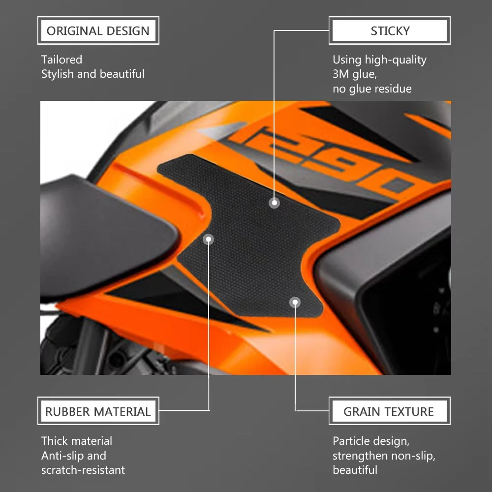 

For 1290 Super ADV R/S 2021 3D Motorcycle Side Fuel Tank pad Tank Pads Protector Stickers Knee Grip Traction