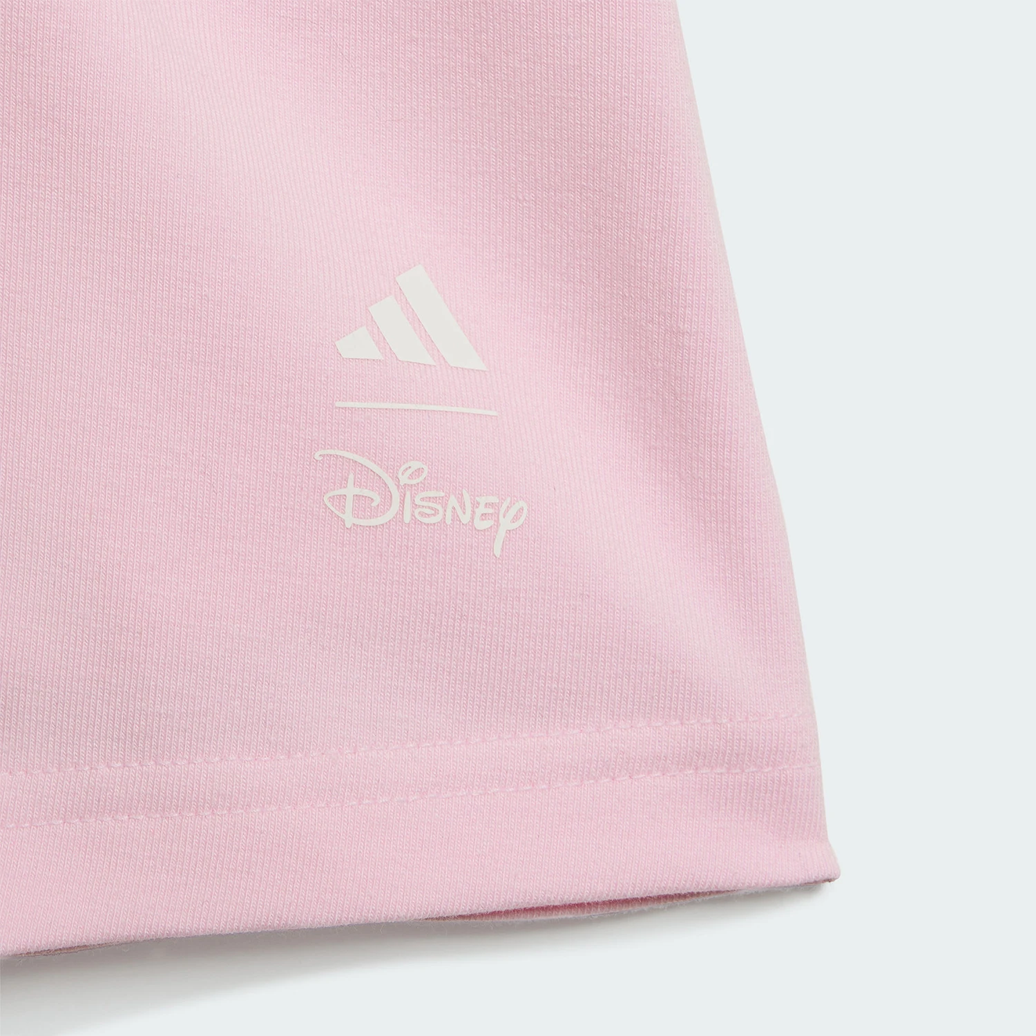 Adidas genuine new children's light gray and light pink sports short sleeved set KG6113