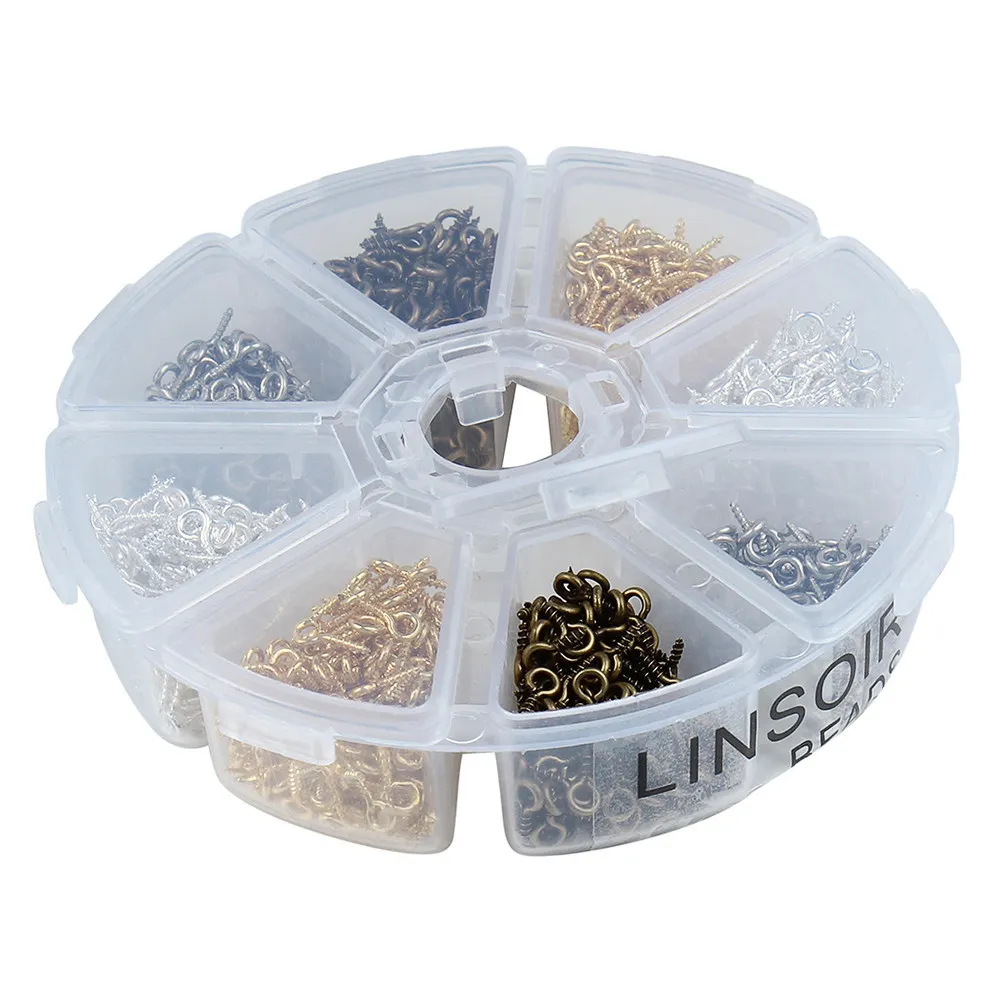 Screw Eye Bails Threaded Self-Tapping Hooks Jewelry Findings Crafting Supplies Long-Lasting Premium Material Easy Install