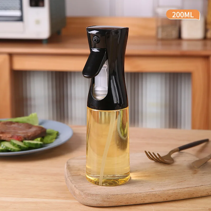 200/300/500ML Black /White Transparent Kitchen Oil Bottle Cooking Oil Spray OliveOil Bottle Fitness Barbecue Spray Oil Dispenser