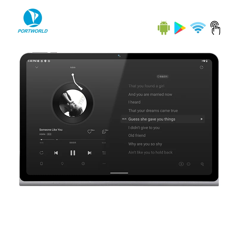 Music Player 13.36 Inch 1200*1920 Android 16 Octa Core Musical Tablet With Box Stereo Speakers