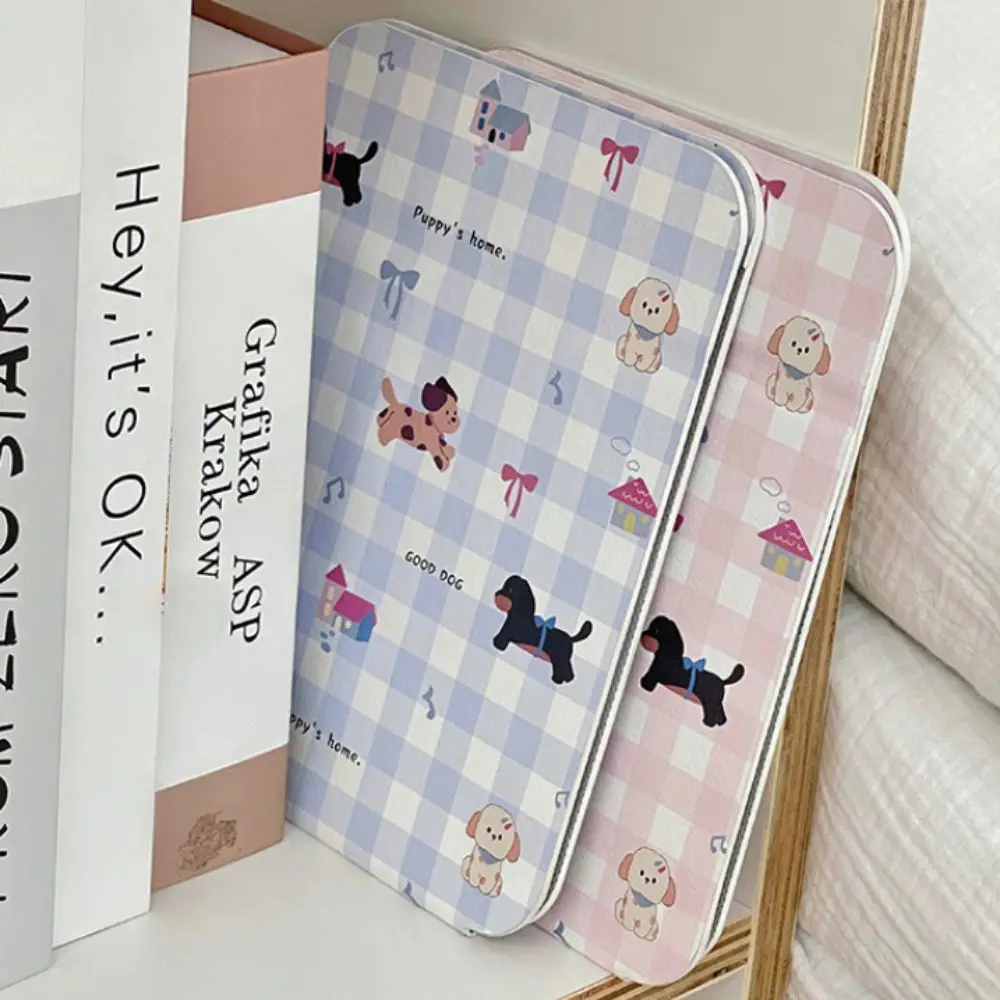 Portable Foldable Makeup Mirrors Cartoon Pattern Stand Handheld Mirror Light Weight Square Cosmetic Mirror