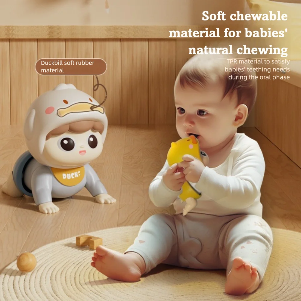 With Music Crawling Doll Toy Early Education Electric Powered Music Baby Toy Speaking Mode Learning Crawling Guidance Toy