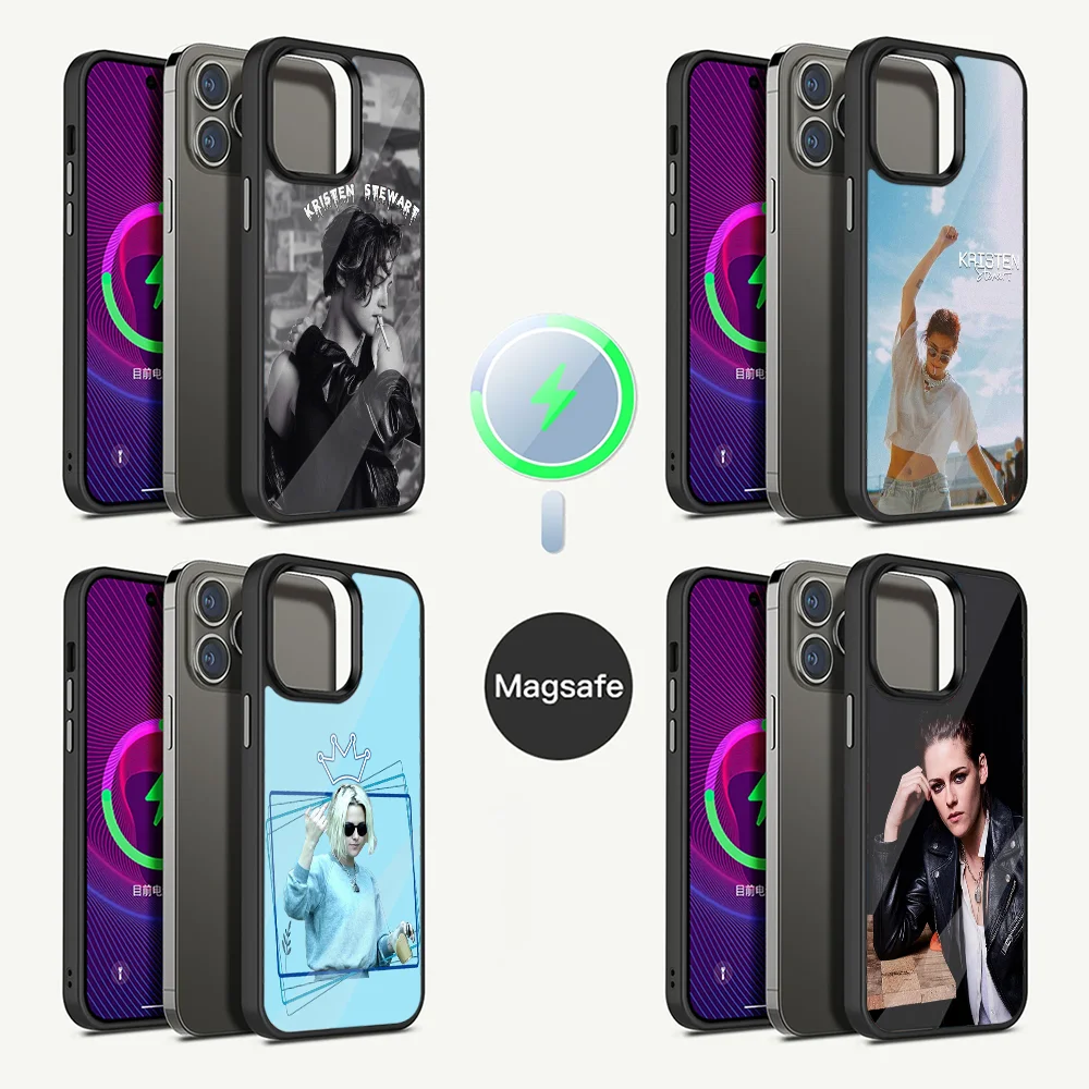 Actor Kristen Stewart Phone Case For iPhone 15,14,13,12,11,Plus,Pro,Max Mini Magsafe Magnetic Wireless Charging