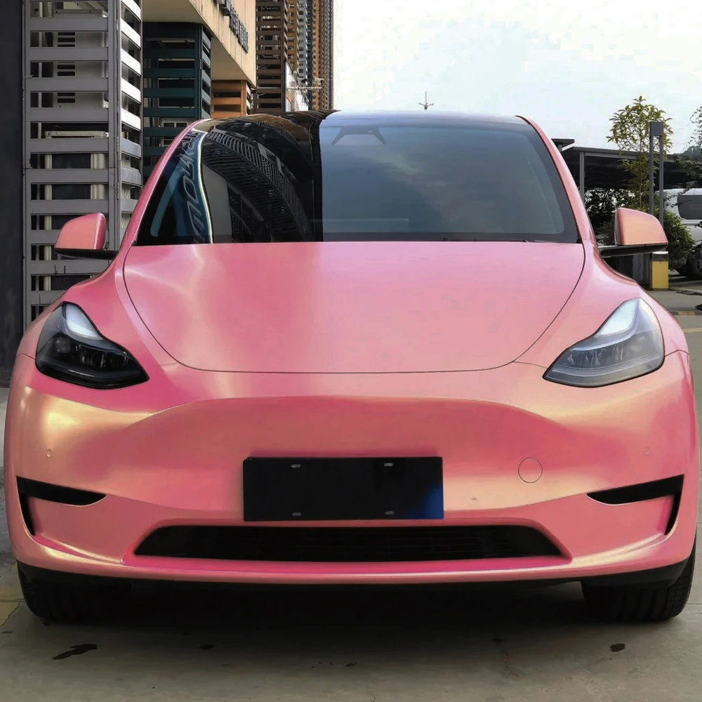 Auto Aufkleber Wrap Film Matte Diamant Gold Rosa Auto Farbwechsel Vinyl Film PVC Aufkleber PET Blase Kostenlose Verpackung Auto Zubehör