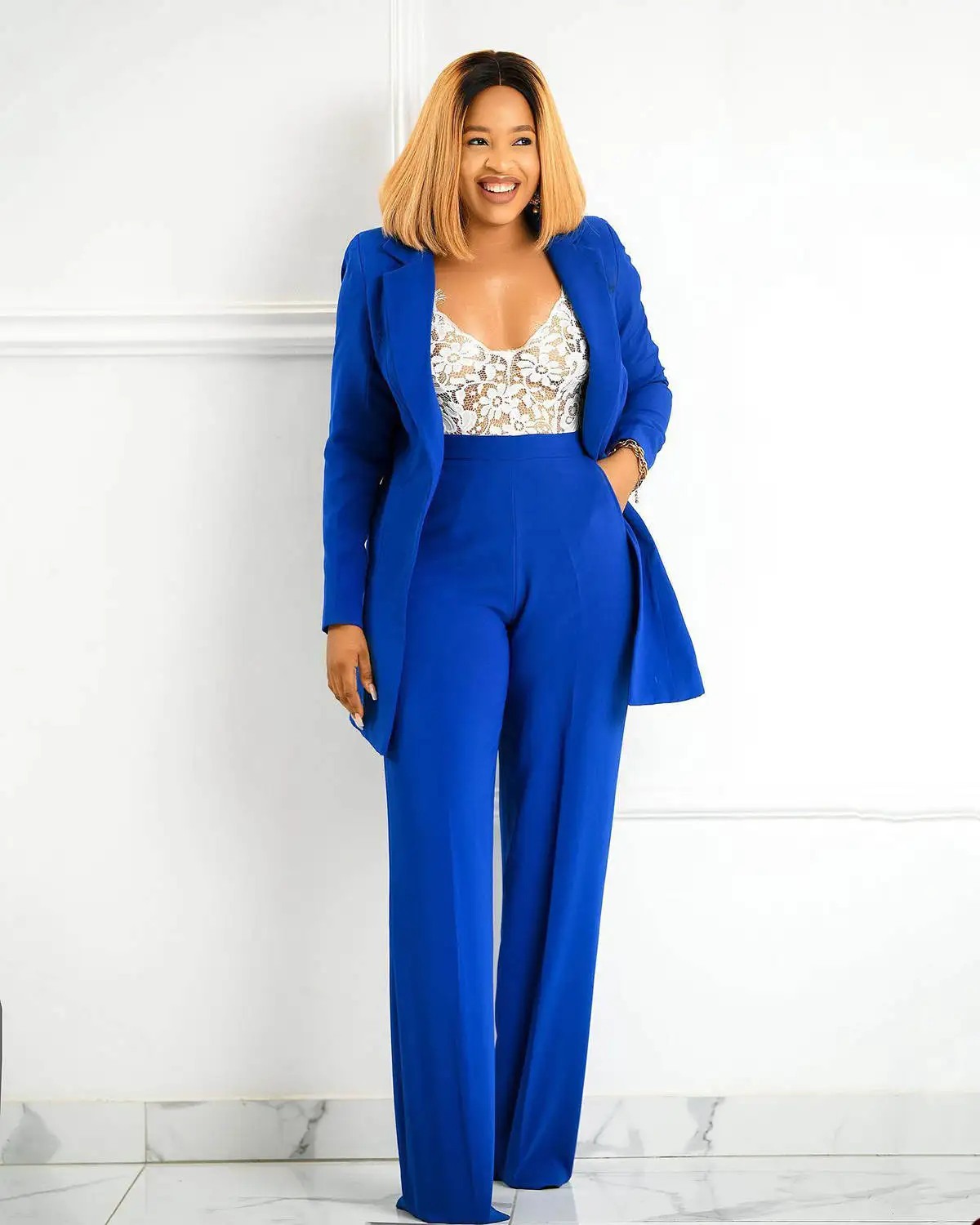 Royal Blue Women Pants Suits For Wedding Mother of the Bride Suit Evening Party Long Blazer Guest Wear 2 Pieces