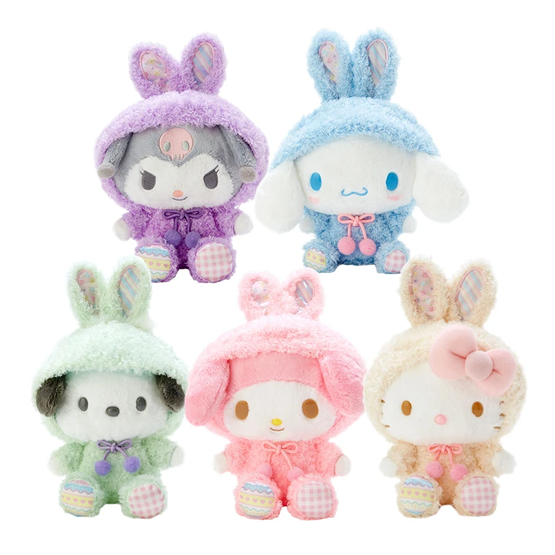 15cm Sanrio Plush Stuffed Toys Cartoon Anime Figure Kuromi Cinnamoroll My Melody Cute Keychain Pendant Dolls Baby Birthday Gifts