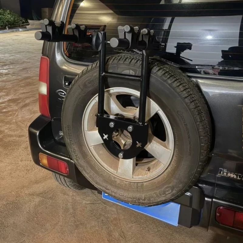 Suitable for Jimny Car Mounted Bicycle Rack Hangs 2 Bikes Non-destructive Installation Foldable Bicycles Racks Automobiles Parts