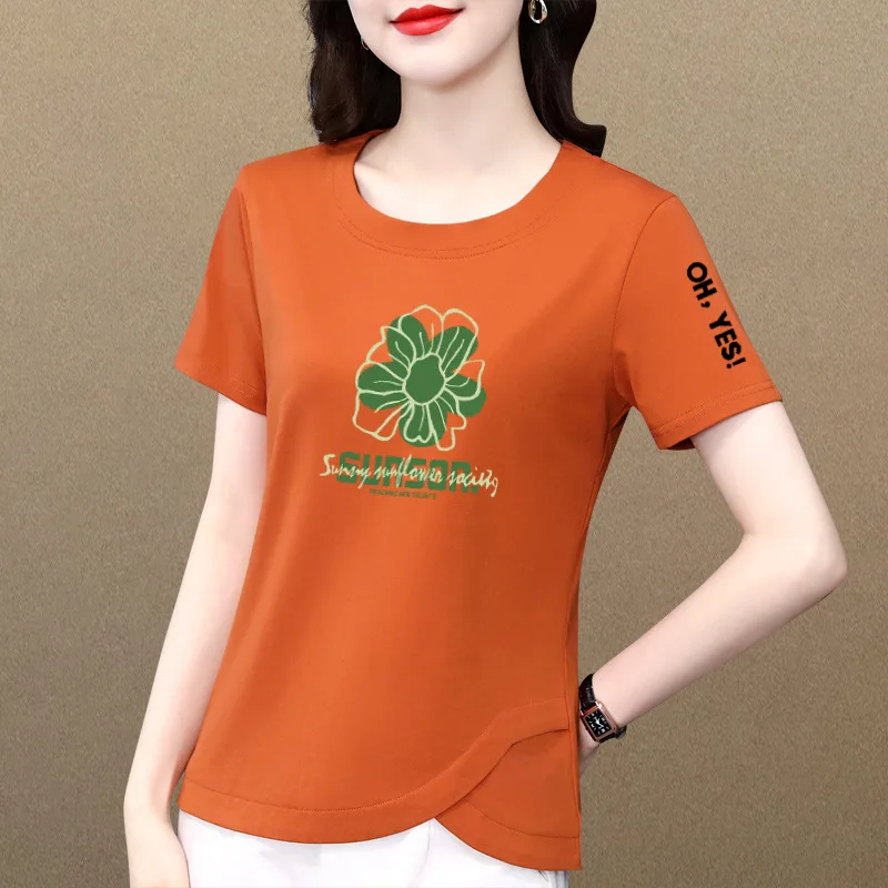 Polo Shirt Women Cotton T-shirt Women's Short-sleeved Fashion Casual Polo Top Women's T-shirt Designer T Shirt Women Luxury