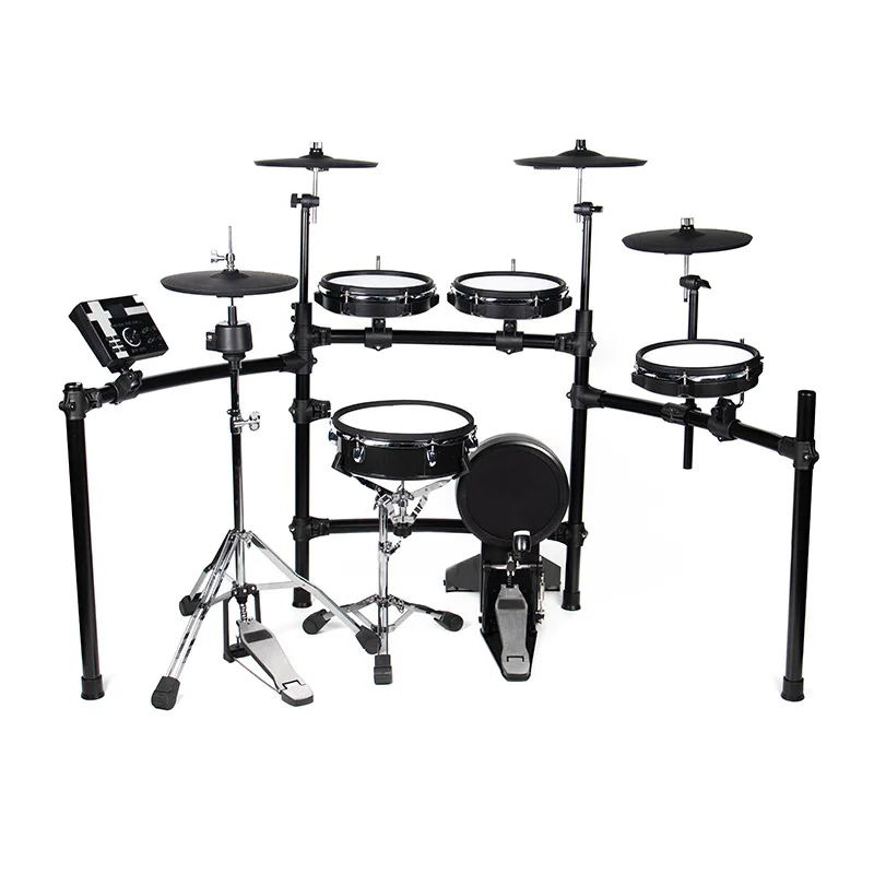 MD300-Pro Upgrade Digital Drum Set for Home Use Expandable to Five Drums and Four Cymbals with Aluminum Drum Chamber