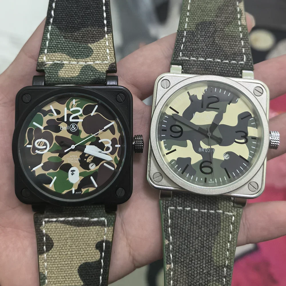 

Top AAA 888 Camouflage Super Good Original Brand Watches For Mens High Quality Square Automatic Mechanical Watch Male Clocks