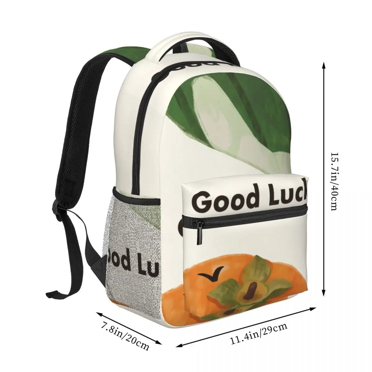 Women Casual Backpack Center Persimmon Graphic Modern Graphic Orange Multi Color Stylish Laptop Bag for Work College Weekend Men