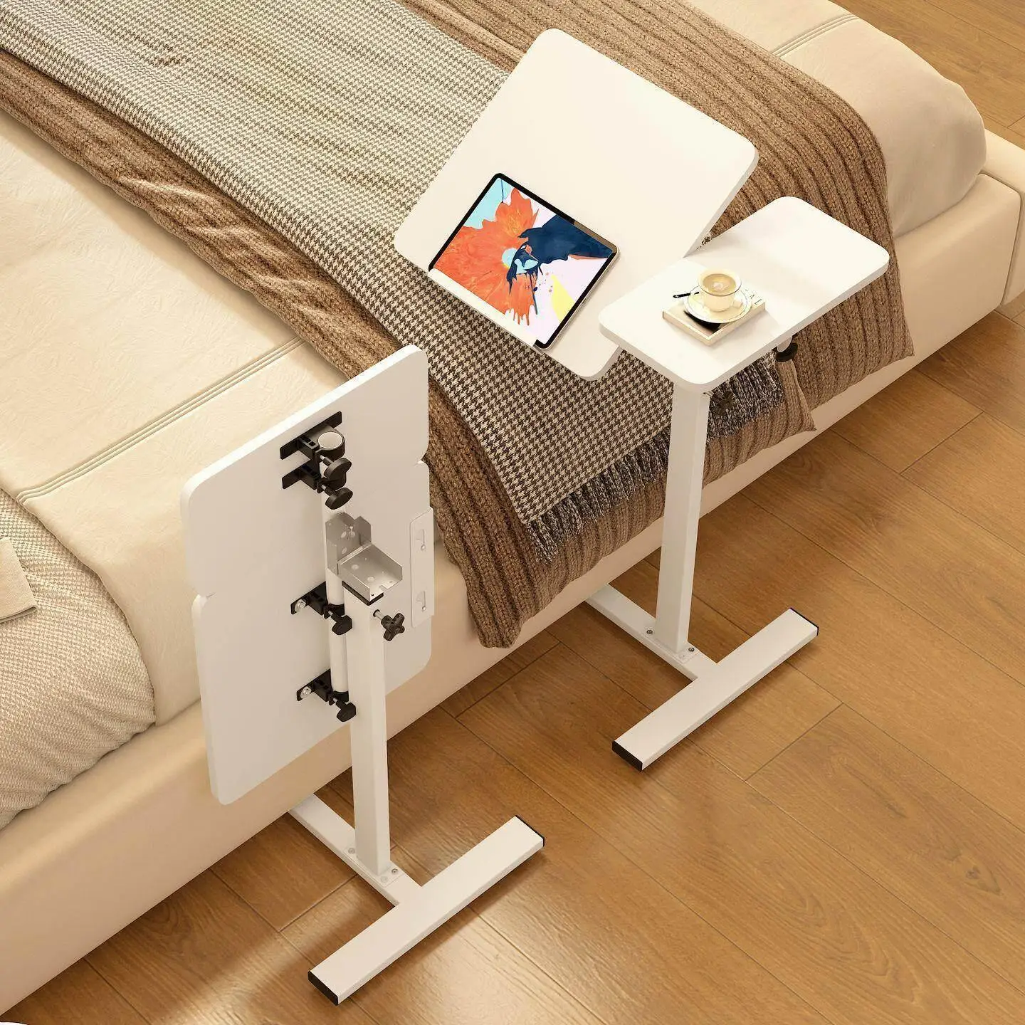 height-adjustable-computer-desk-living-room-sofa-side-table-mobile-carriage-desk-home-bedroom-headboard-table-carbon-steel