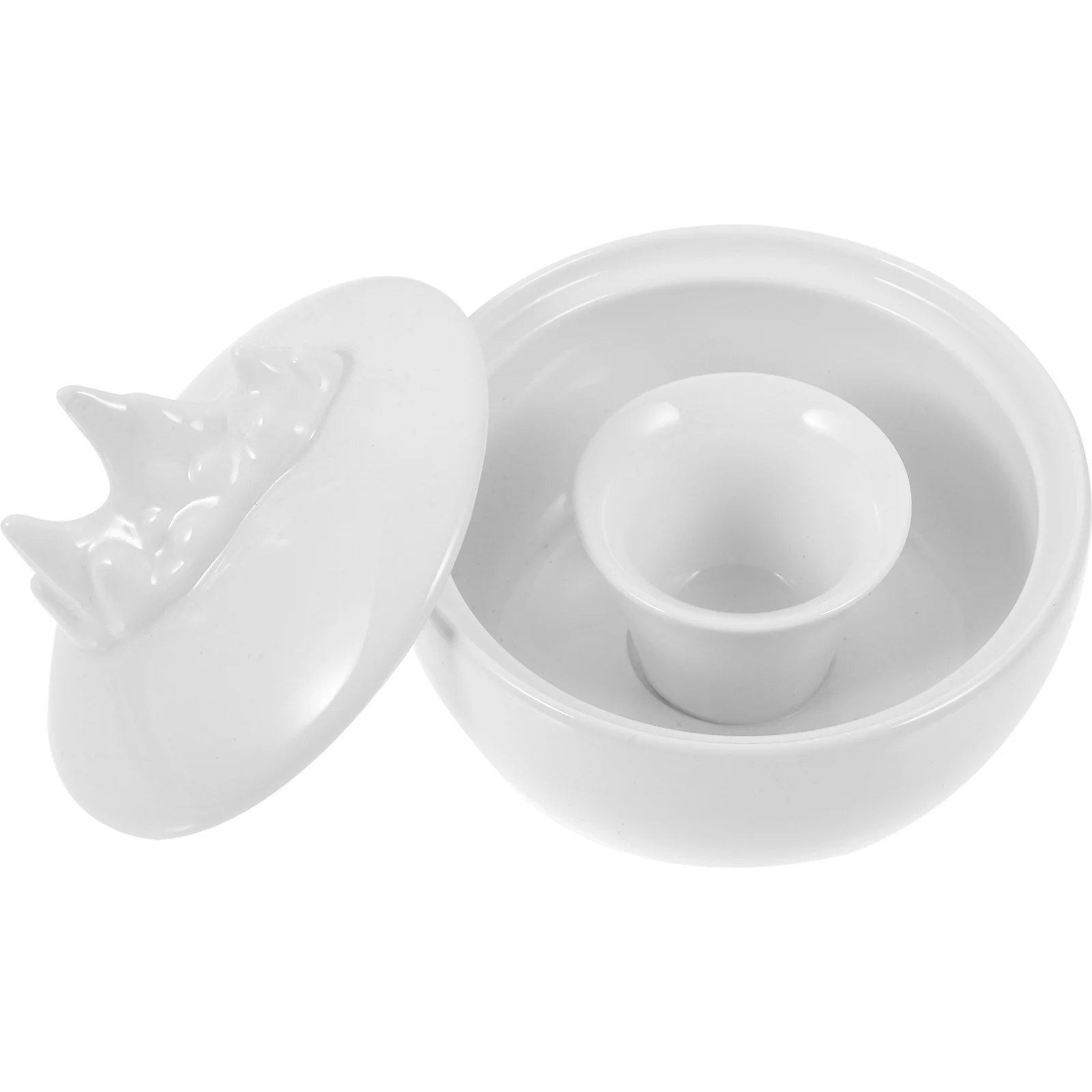 

Preserve Chinese Inkslab Ceramic Ink Saucer Covered Grinding Ink Holder for Calligraphy Painting Drawing Writing Decoration