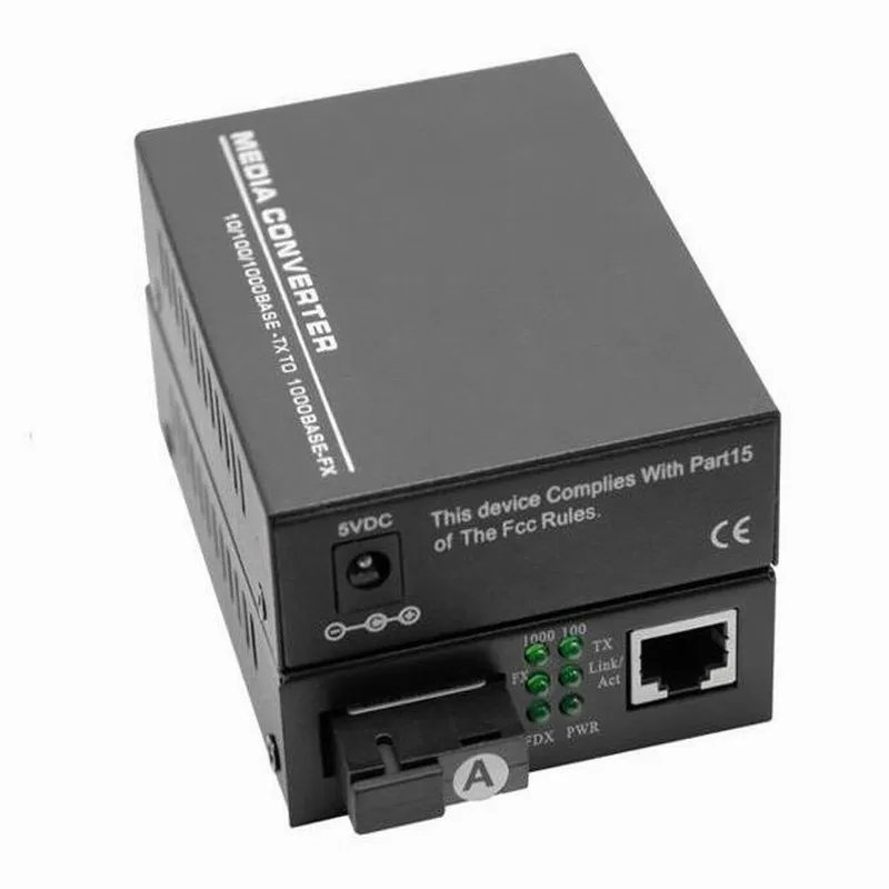 محول وسائط من ألياف جيجابت ، 10 ميجابايت في الثانية ، بصري ، ميغابايت في الثانية ، 20 ، منفذ SC ، مصدر طاقة خارجي