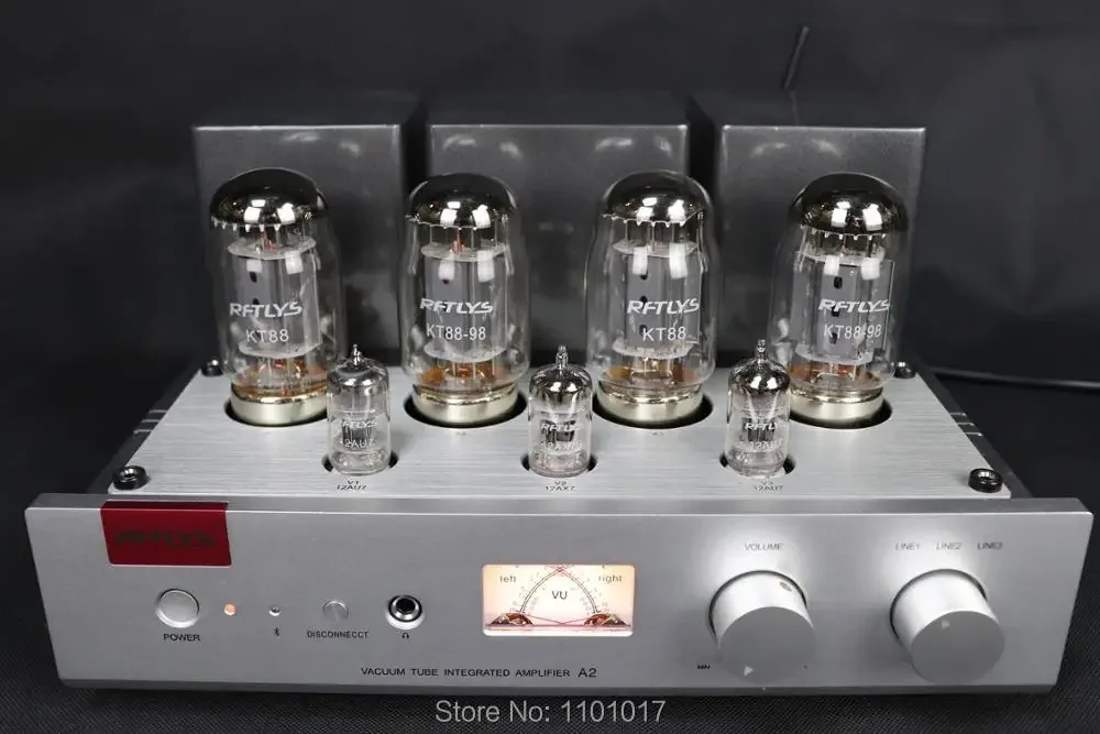 RFTLYS A2 KT88 Push Pull Tube Amplifier HIFI EXQUIS Integrated 12AU7 Lamp AMP With Bluetooth