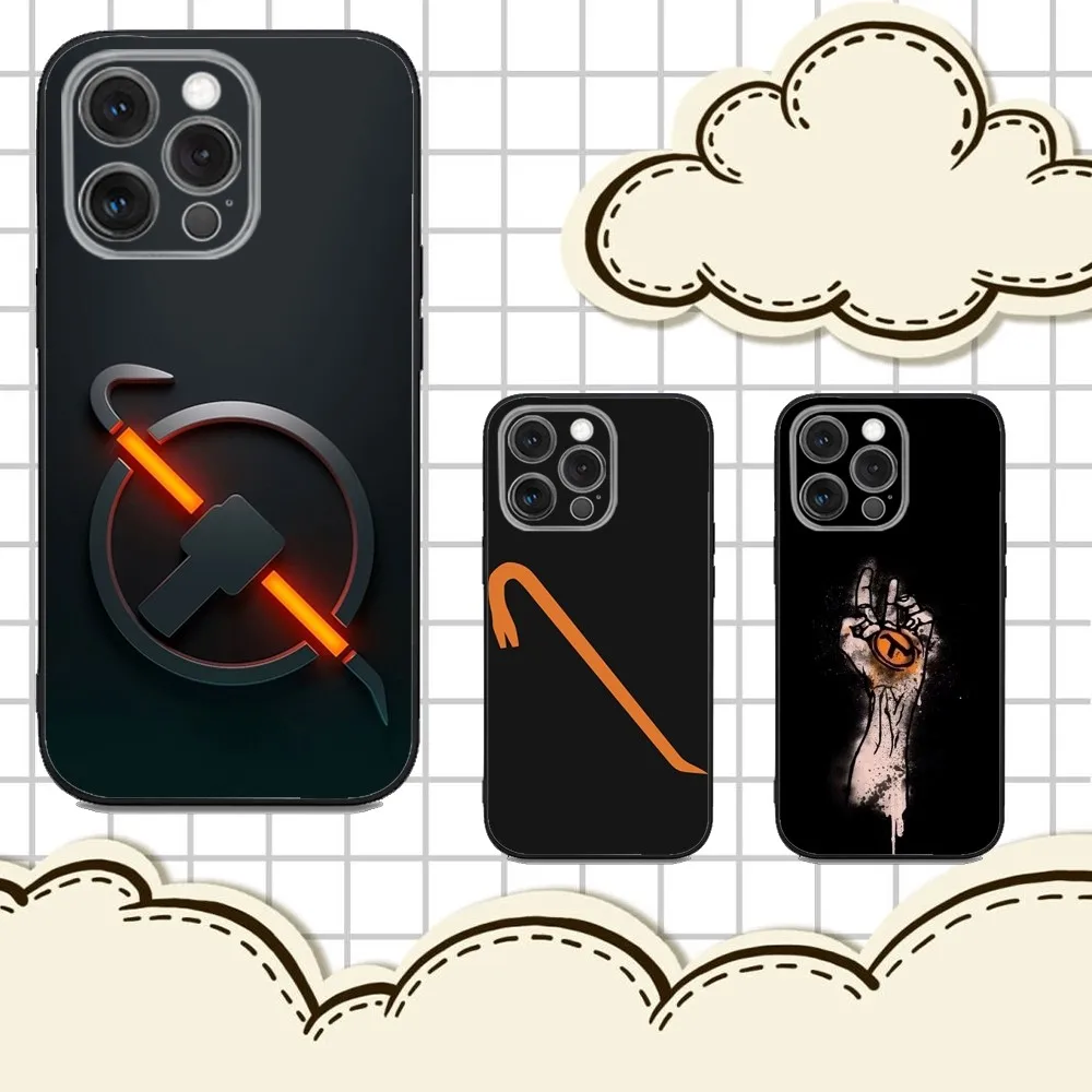 

H-Half L-Life 2 Game Phone Case For iPhone 16e,16,15,14,13,12,11,Pro,X,XS,Max,XR,Plus,Mini Soft Black Cover