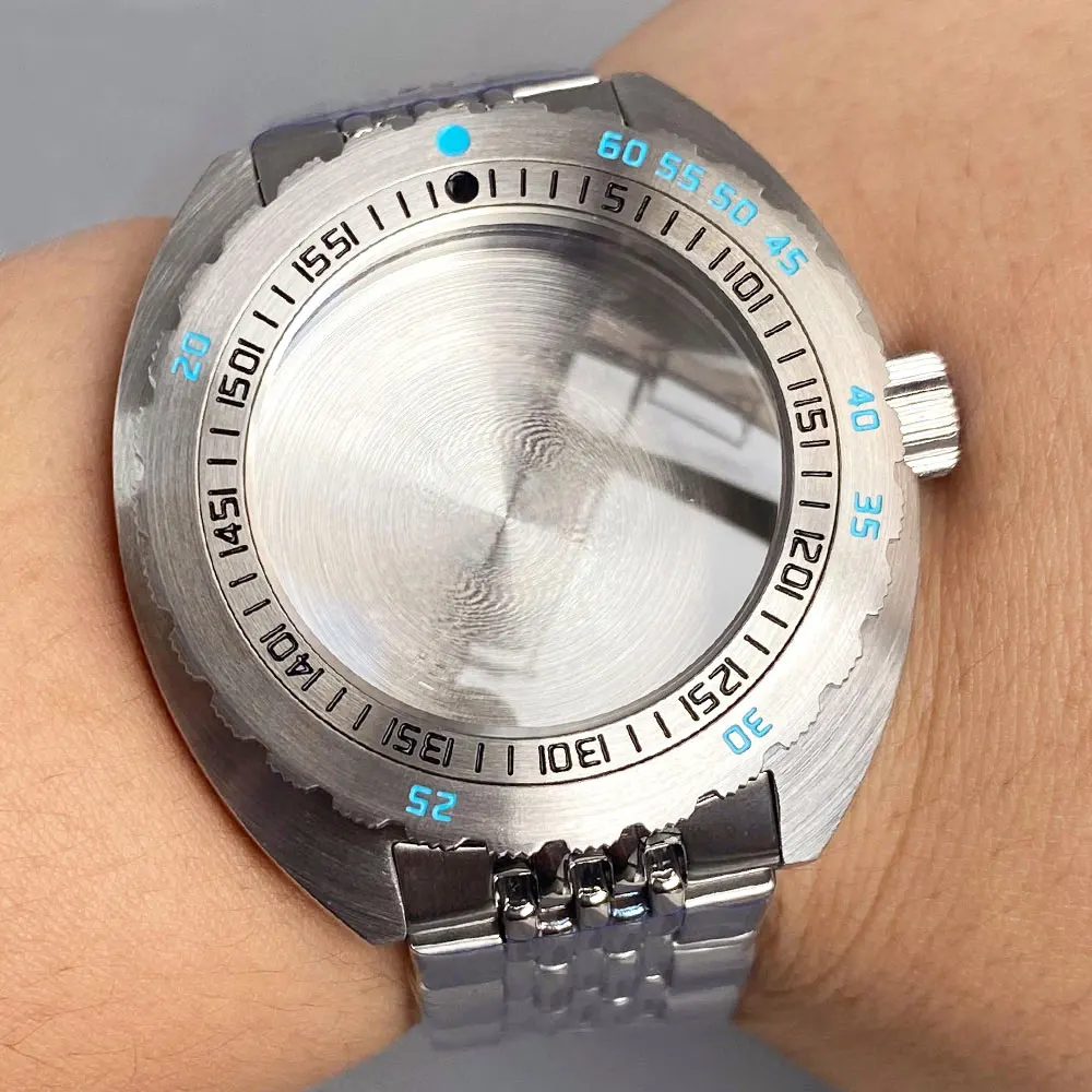 42mm Steel Bezel Sapphire Stainless Steel Diving Watch Case 200m Waterproof For NH35 NH36 NH38 ETA2824 PT5000 Automatic Movement