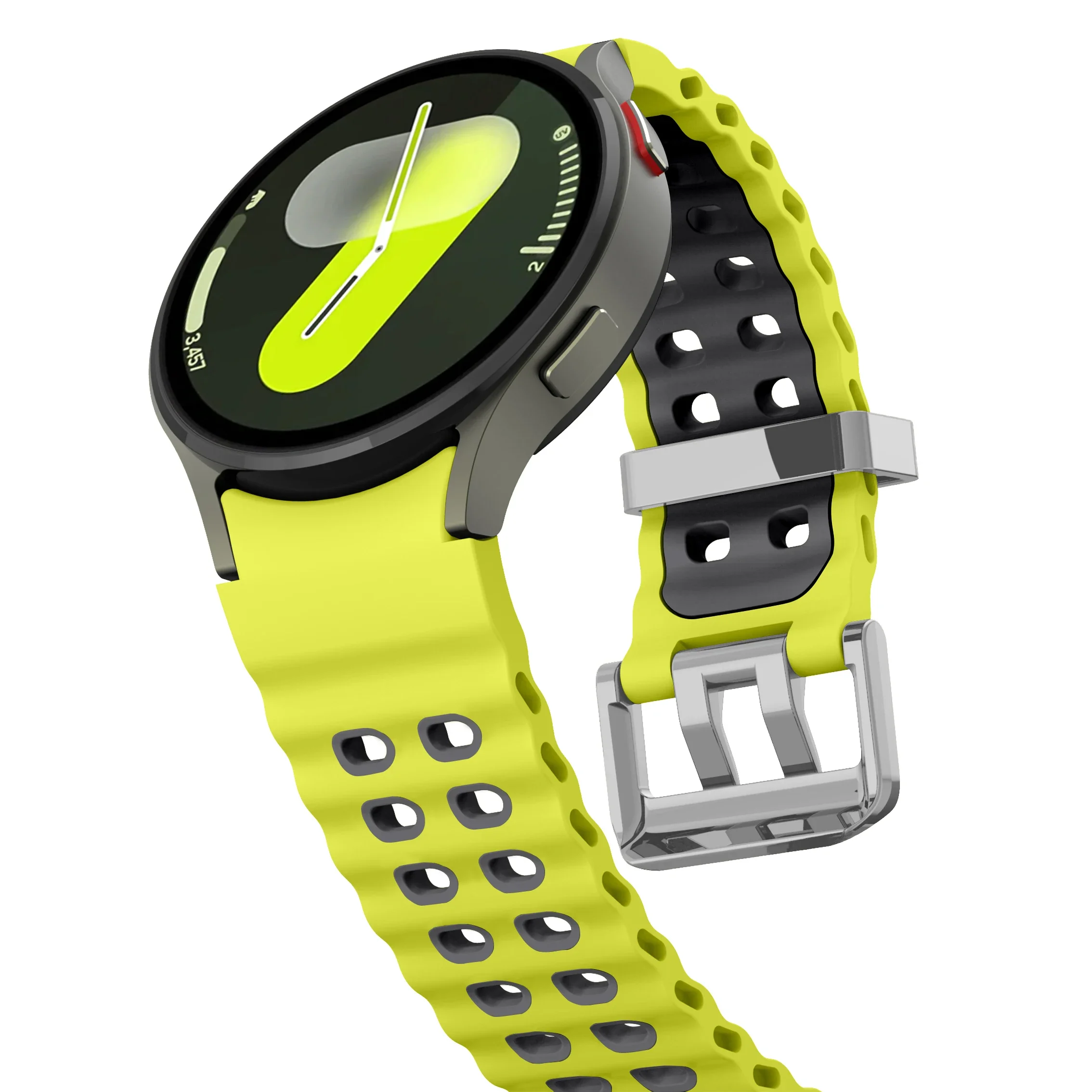 Cinturino in silicone No Gaps per Samsung Galaxy Watch 7 FE 6 5 4 40mm 44mm 4/6 Classic 42mm 46mm 43mm 47mm 5Pro 45mm Bracciale sportivo