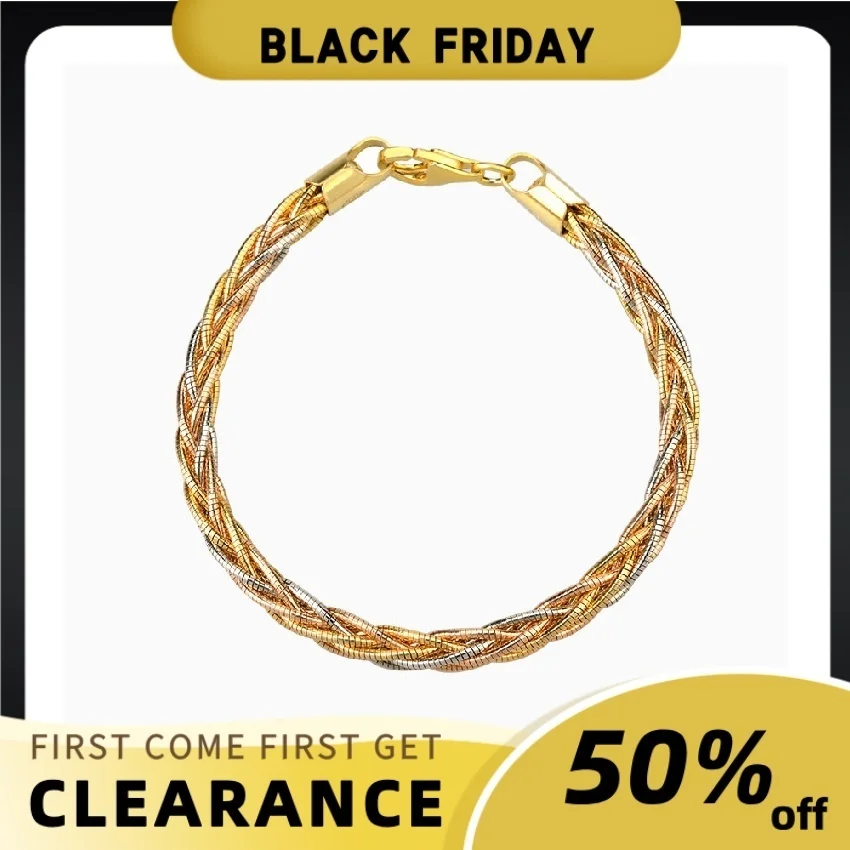 

GEEZENCA, итальянский трехцветный браслет-цепочка из серебра 925 пробы с несколькими нитками, плетеный браслет-цепочка для женщин, распродажа, ограниченный запас, первый, получите