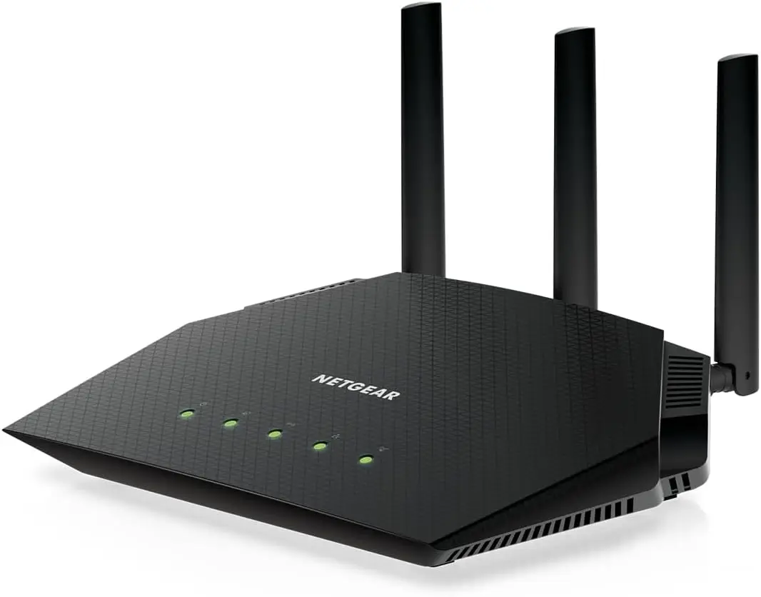 

High-Speed WiFi 6 Router with AX3000, Covers 2000 sq ft for 25 Devices, Built-in VPN and USB Port