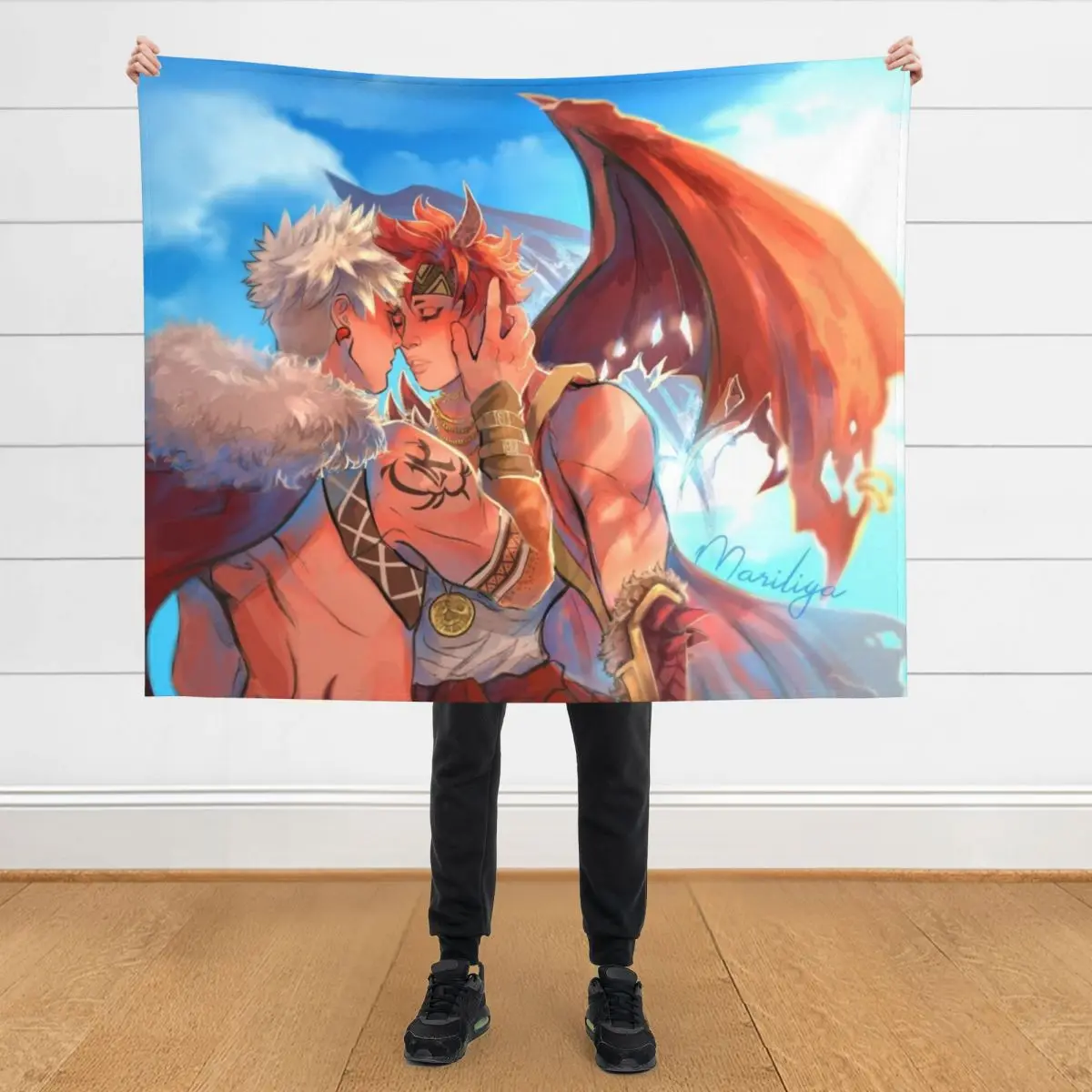 

Fantasy Kiribaku Throw Blanket For Decorative Sofa Luxury Designer Camping Blankets