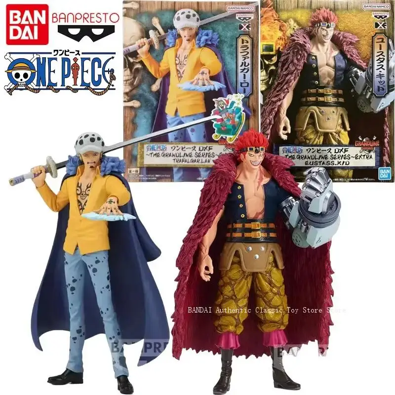 Bandai Genuine Banpresto ONE PIECE Аниме Фигурка DXF Trafalgar D. Water Law Eustass Kid Action Toys Детский подарок Коллекционная модель