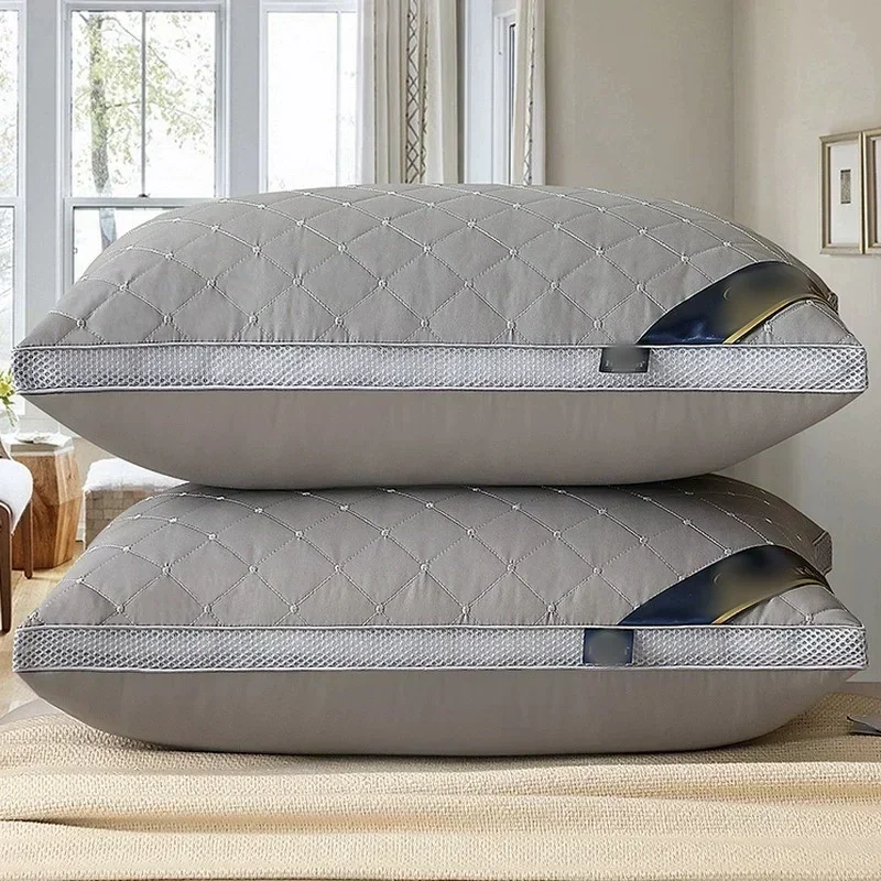 Single Orthopedic Cervical Pillow - High Resilience Non-Collapsing Core Sleep Aid Essential for Students Home Dorm & Hotel Use