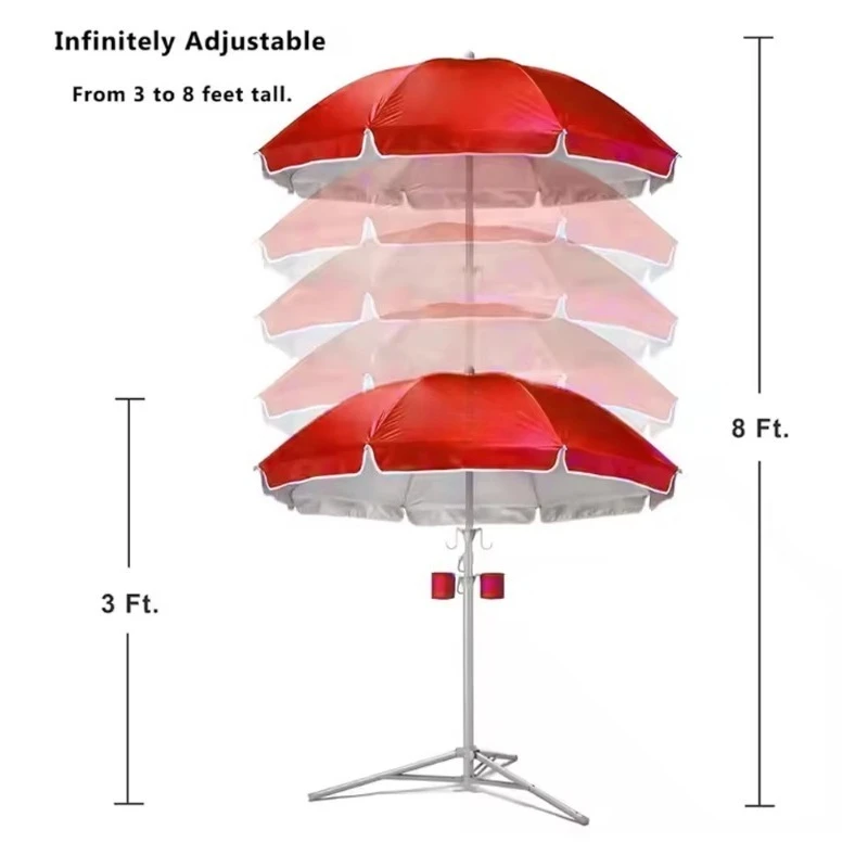 Commercial Outdoor Market Umbrella Tulip Umbrella Outdoor with Led Outdoor Waterproof Poolside Umbrella 2m