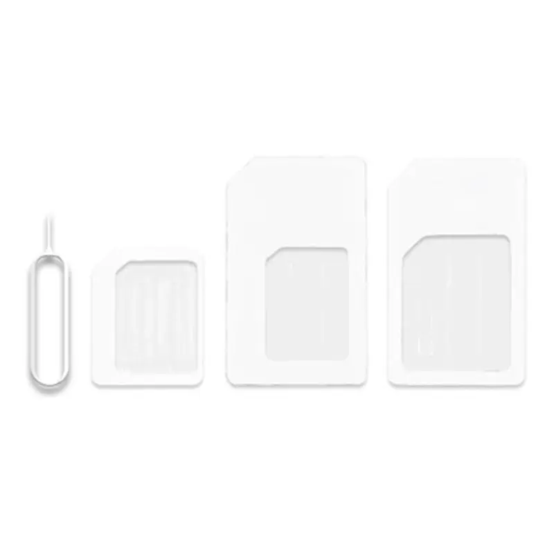 Y1UB 4-in-1-Sim-Karten-Adapter-Kits mit Karten-Pin, Standard-Micro-Sim-Fach für S