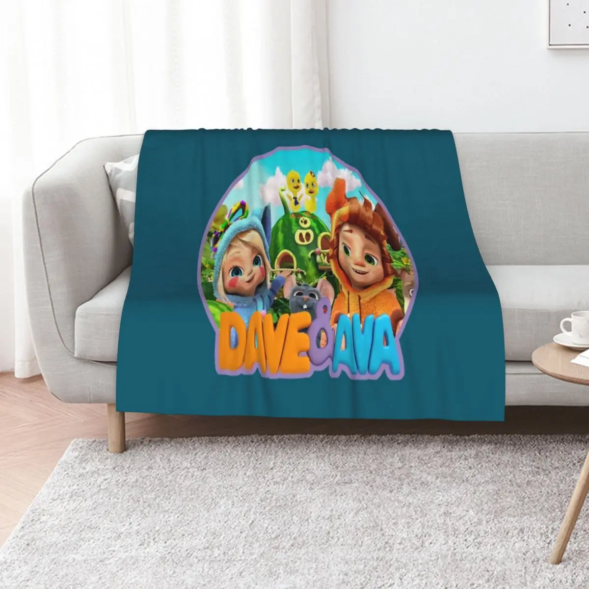 

Dave And Ava Throw Blanket Flannel Vintage Large for babies Blankets