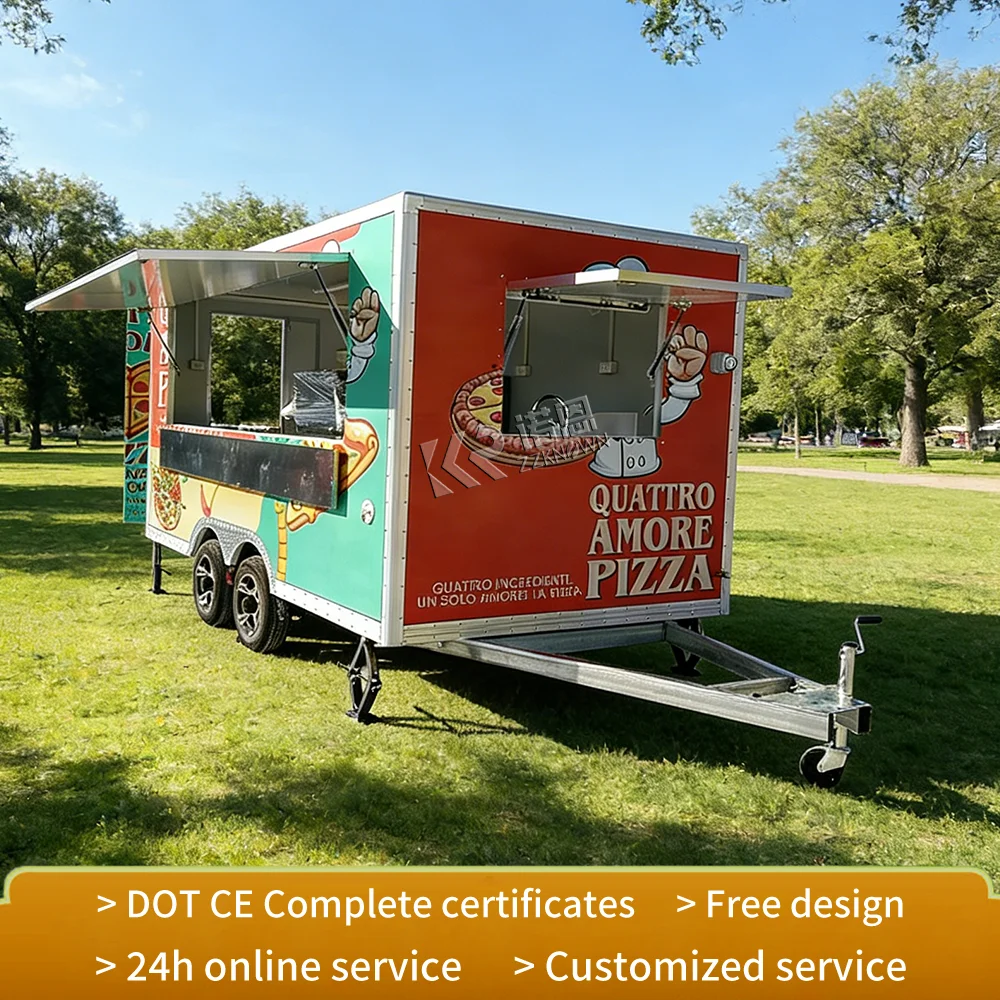 Mobile Food Concession Trailer Mobile Pizza Crepe Luxury Food Truck Street Coffee Food Trailer For Catering Business
