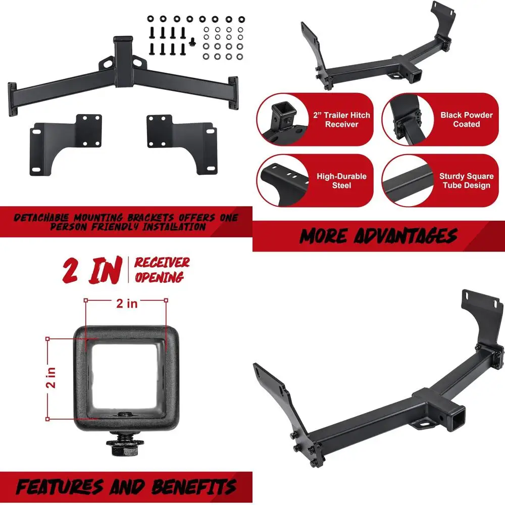 جهاز استقبال مقطورة من الفئة 3 مقاس 2 بوصة متوافق مع 2011-2021 جراند شيروكي، 2022 جراند شيروكي WK، 2011-2026 دودج #1