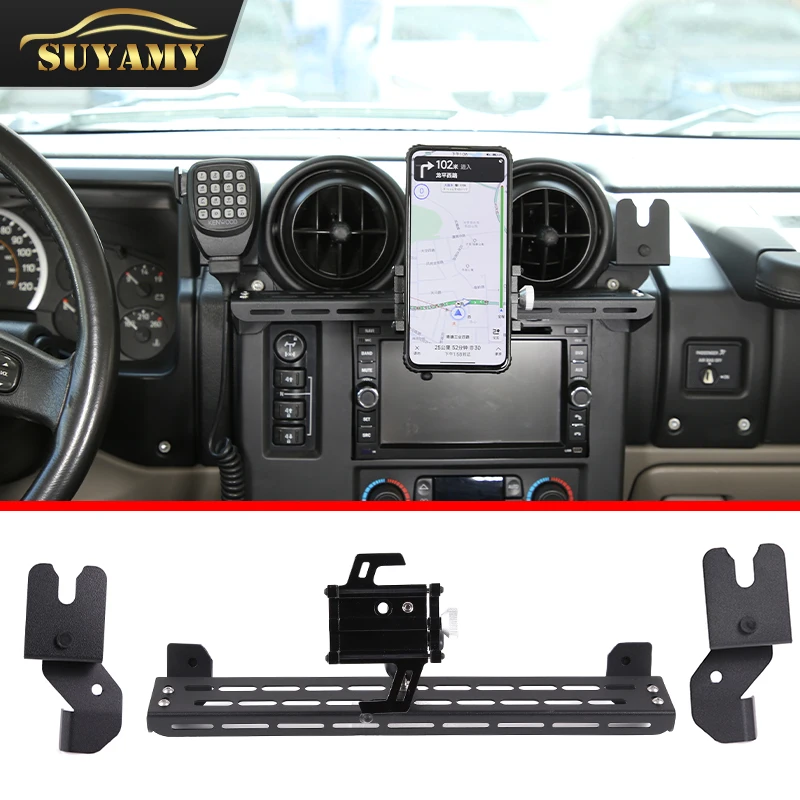 Car Mic Holder Mount Hand Held Microphone Radio Walkie Talkie Bracket Mounting For Hummer H2 2003-2007 Auto Accessories Interior