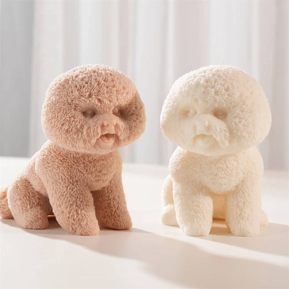 

Bichon Frise Dog Puppy Candle Mold Animal Puppies Soy Wax Silicone Mould Dog Lover Home Decor