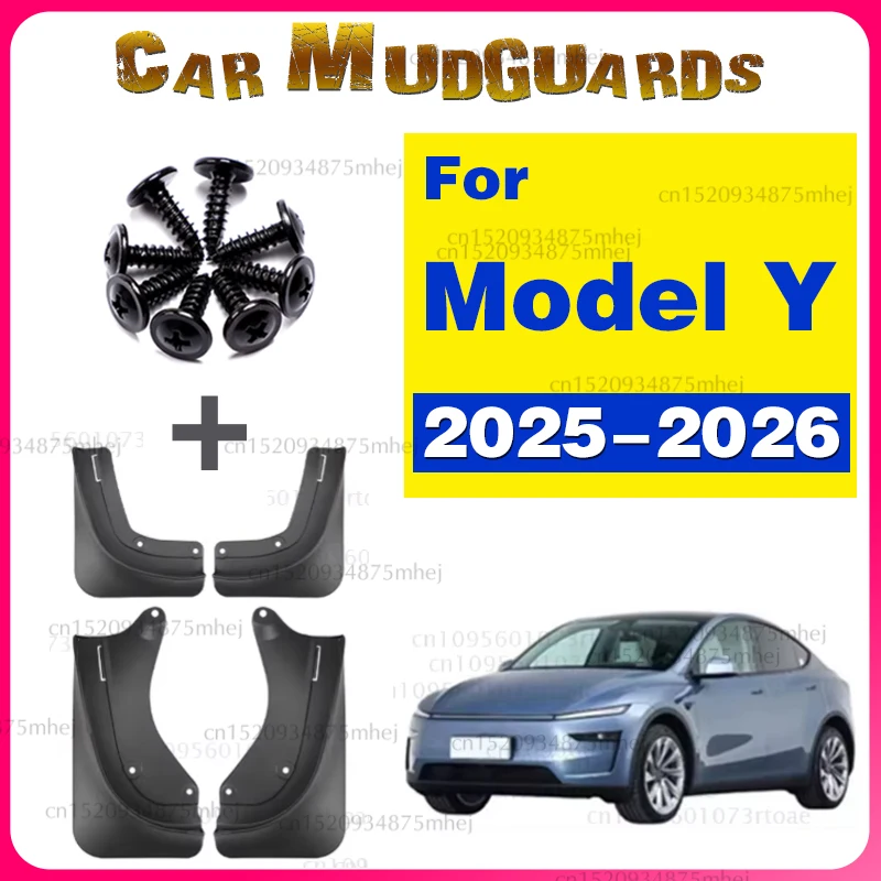 

Брызговики, защита от снега, защита от брызг песка, передние и задние брызговики, автоаксессуары, 4 шт. для Tesla Model Y Juniper 2025