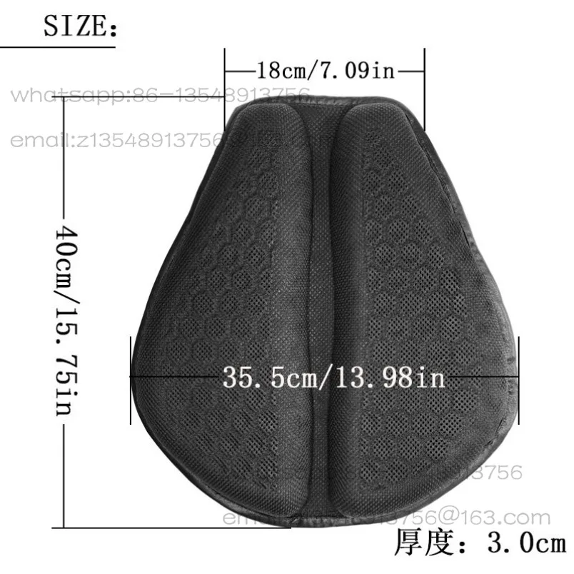 Honeycomb 3D summer heat insulation breathable motorcycle gel seat cushion cover universal waterproof in all seasons