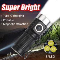 2400LM Super Bright Mini Portable EDC Flashlight Rechargeable LED Keychain Light Portable Outdoor Waterproof Camping Light