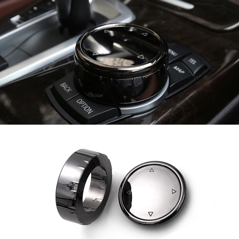 for IDrive Car Multimedia Button Cover Trim Knob Sticker for -BMW F10 F18 F07 F20 F21 F06 F12 F30 F01 F02 F25 F26